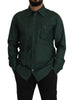 Dolce & Gabbana Dark Green Button Down Long Sleeves Shirt - GENUINE AUTHENTIC BRAND LLC  