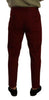 Dolce & Gabbana Dark Red Cotton Mens Chinos Trouser Dress Pants - GENUINE AUTHENTIC BRAND LLC  