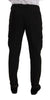 Dolce & Gabbana Black Viscose Cargo Skinny Men Trouser Pants - GENUINE AUTHENTIC BRAND LLC  