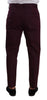 Dolce & Gabbana Purple Cotton Tapered Chinos Dress Pants - GENUINE AUTHENTIC BRAND LLC  