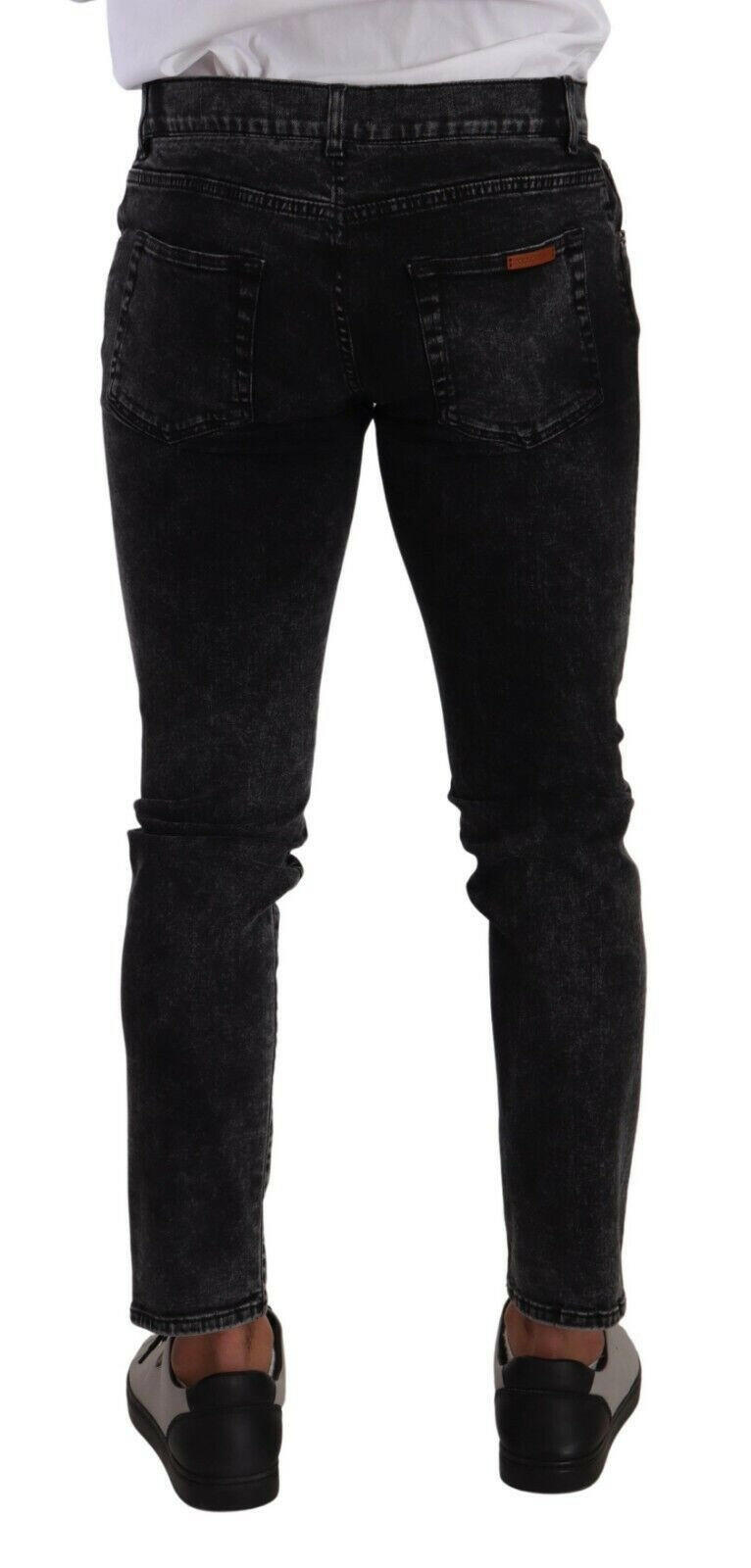 Dolce & Gabbana Black Cotton Stretch Skinny Denim Trouser Jeans - GENUINE AUTHENTIC BRAND LLC  