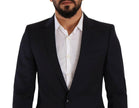 Dolce & Gabbana Dark Blue Single Breasted Coat MARTINI Blazer - GENUINE AUTHENTIC BRAND LLC  