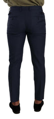 Dolce & Gabbana Dark Blue Wool Skinny Formal Dress Pants - GENUINE AUTHENTIC BRAND LLC  