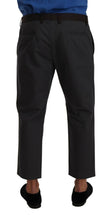 Dolce & Gabbana Gray Bordeaux Striped Cropped Trouser Pants - GENUINE AUTHENTIC BRAND LLC  