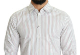 Dolce & Gabbana White Striped Formal MARTINI Shirt - GENUINE AUTHENTIC BRAND LLC  