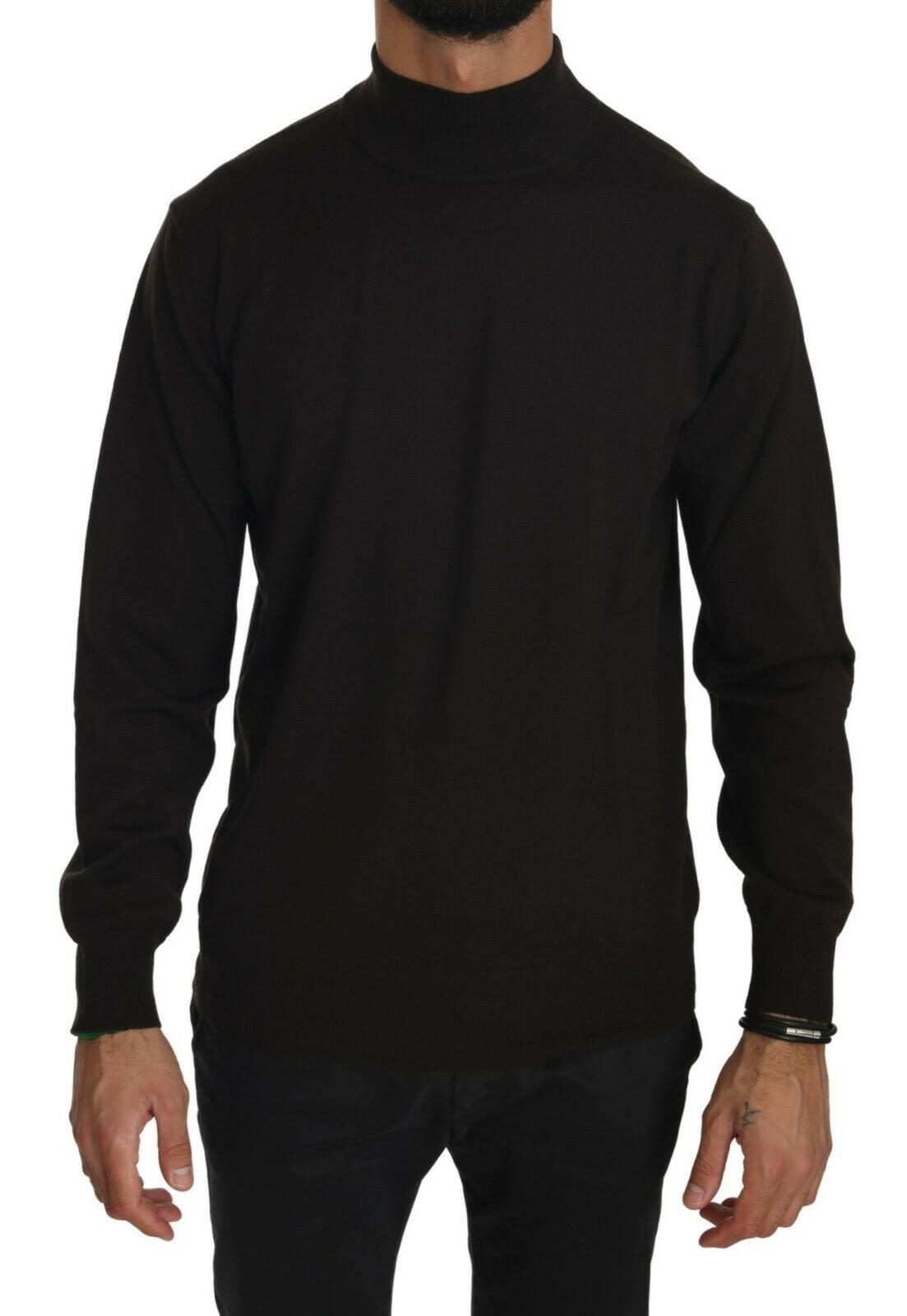MILA SCHÖN Brown Turtle Neck Pullover Wool Sweater - GENUINE AUTHENTIC BRAND LLC  