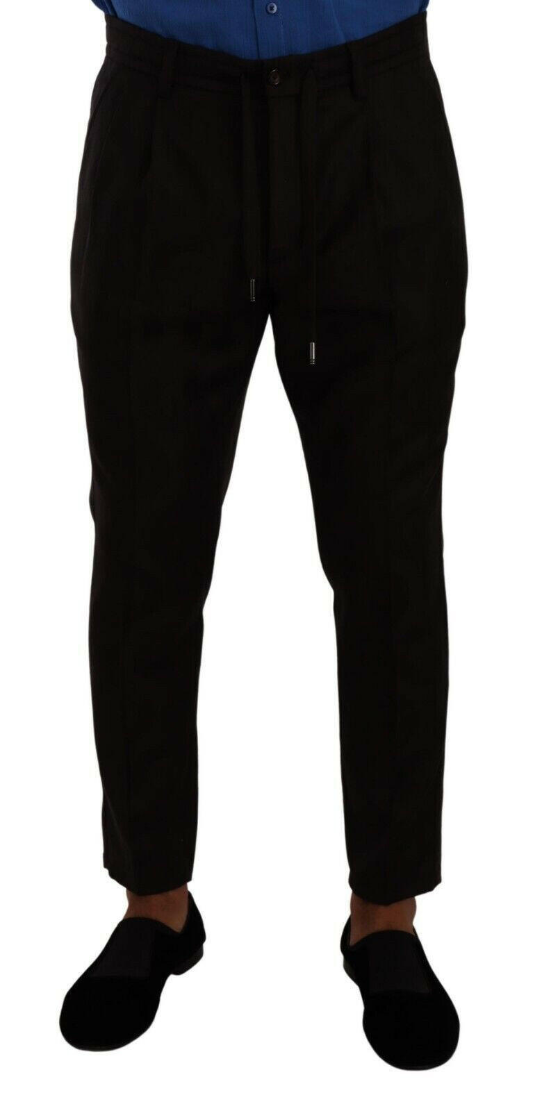 Dolce & Gabbana Bordeaux Wool Men Skinny Trouser Pants - GENUINE AUTHENTIC BRAND LLC  