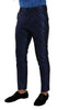 Dolce & Gabbana Blue Purple Jacquard Formal Trouser Dress Pants - GENUINE AUTHENTIC BRAND LLC  