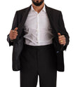 Domenico Tagliente Gray Polyester Single Breasted Formal Suit - GENUINE AUTHENTIC BRAND LLC  