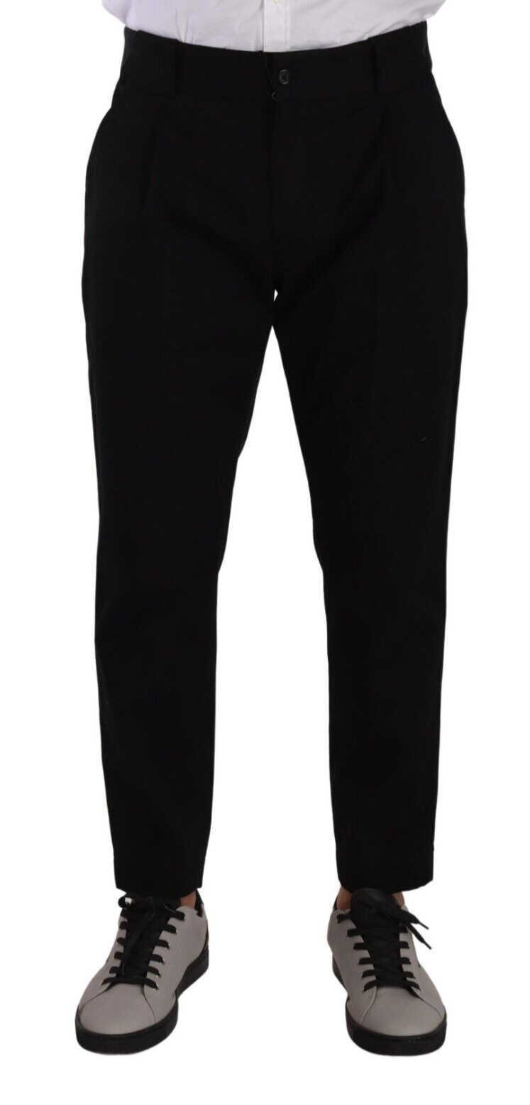 Dolce & Gabbana Black Cotton Stretch Chinos Trouser Jeans - GENUINE AUTHENTIC BRAND LLC  