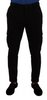 Dolce & Gabbana Black Viscose Skinny Cargo Trouser Pants - GENUINE AUTHENTIC BRAND LLC  